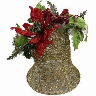 Decoracion Navidad Campana Decorada 27x20x20cm