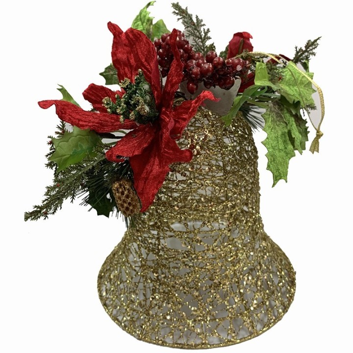 Decoracion Navidad Campana Decorada 27x20x20cm