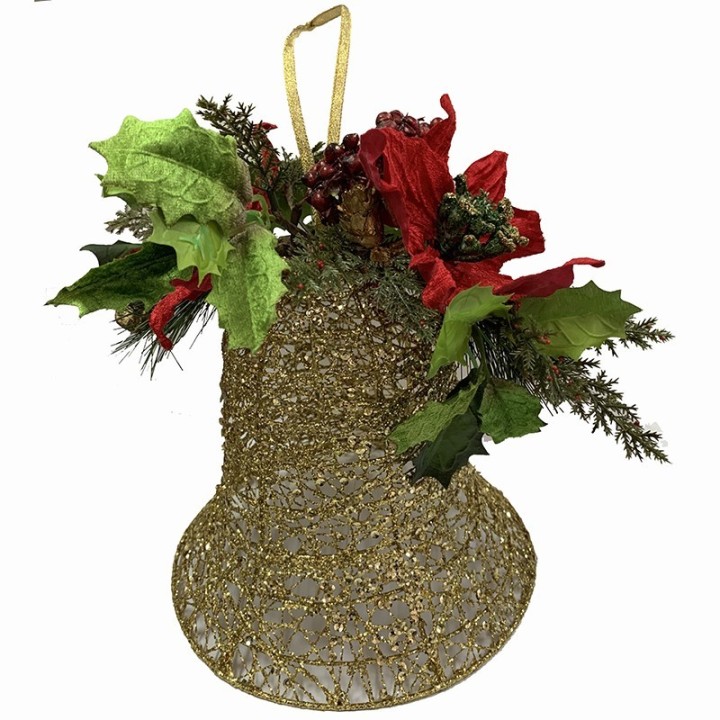 Decoracion Navidad Campana Decorada 27x20x20cm