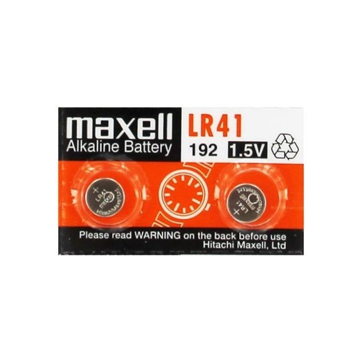 Pila Boton LR41 Maxell Alkaline