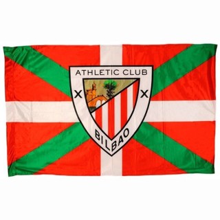Bandera Oficial Athletic Club de Bilbao en una Ikurriña