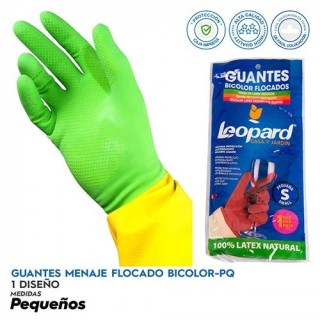 Guantes Bicolor Flocados