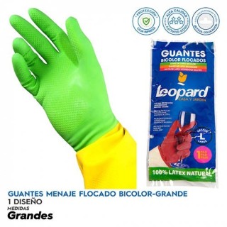 Guantes Bicolor Flocados