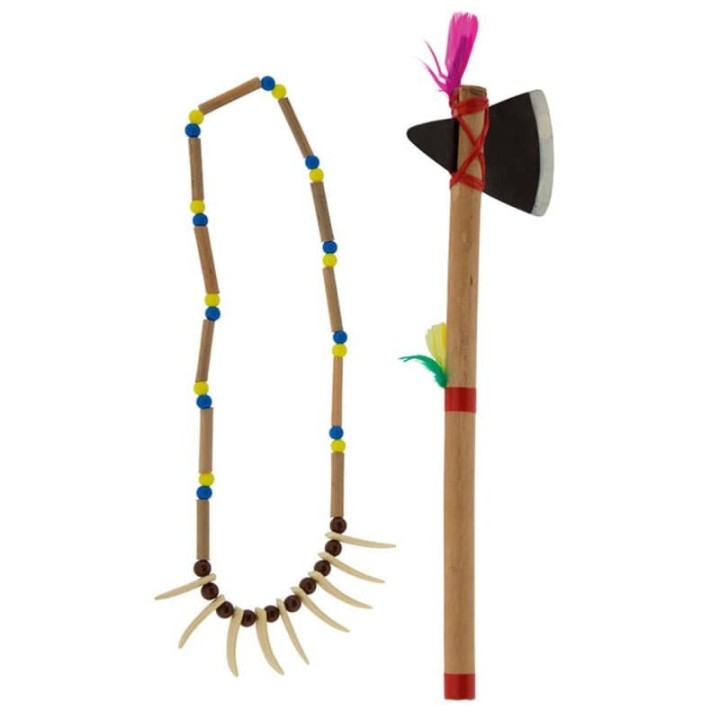 Hacha India y Collar Indio