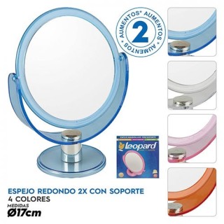 Espejo Maquillaje con Soporte Ø17cm