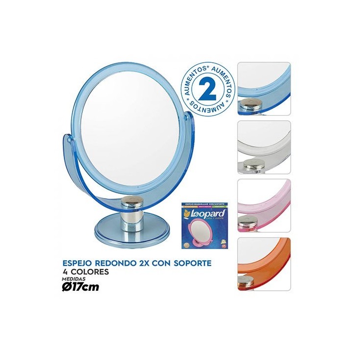Espejo Maquillaje con Soporte Ø17cm