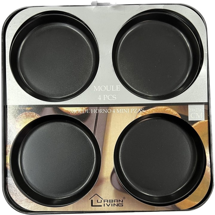 Moldes  4 mini pizzas Horno