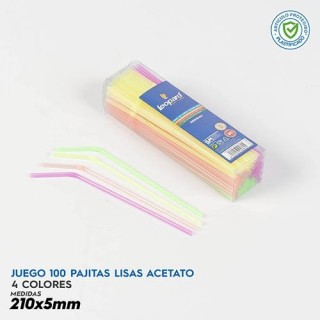 Juego 100 Pajitas 210x5mm