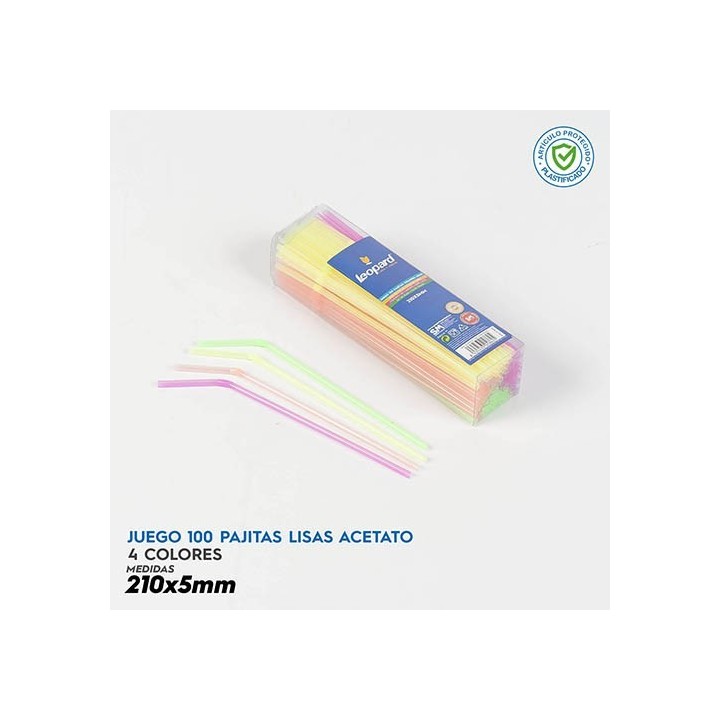 Juego 100 Pajitas 210x5mm
