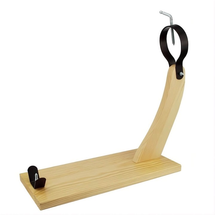 Jamonero Columna Curbada de Madera