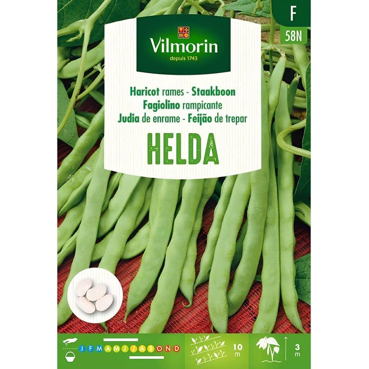 Judia Helda Vilmorin 80gr. - Semillas de Judía de Enrame de Calidad
