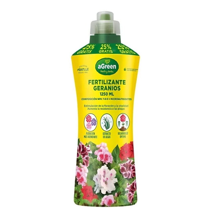 Fertilizanta Geranios 1250ml - Nutriente de alta asimilación para floración