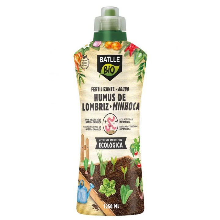 Fertilizante Humus de Lombriz 1250ml Batlle - Nutrición 100% Ecológica