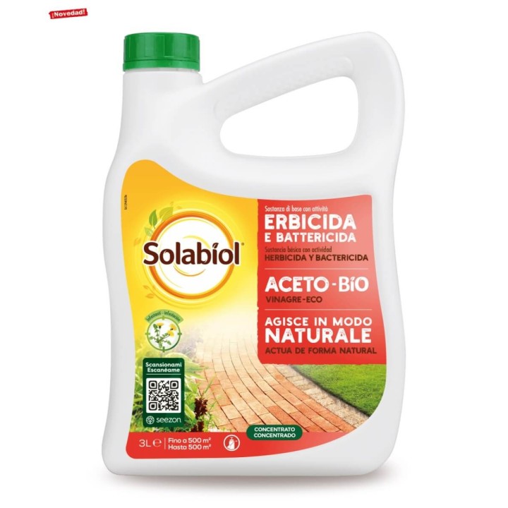 Herbicida y Bactericida BIO 3L Solabiol - Vinagre Natural Eficaz