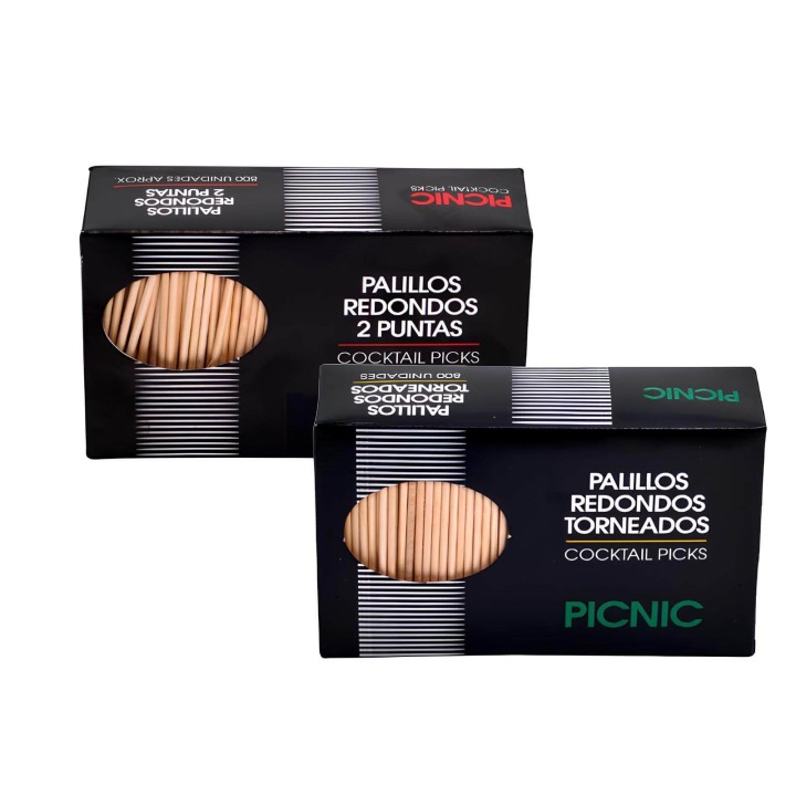 Palillos Redondos finos 800un. - Higiénicos y Biodegradables