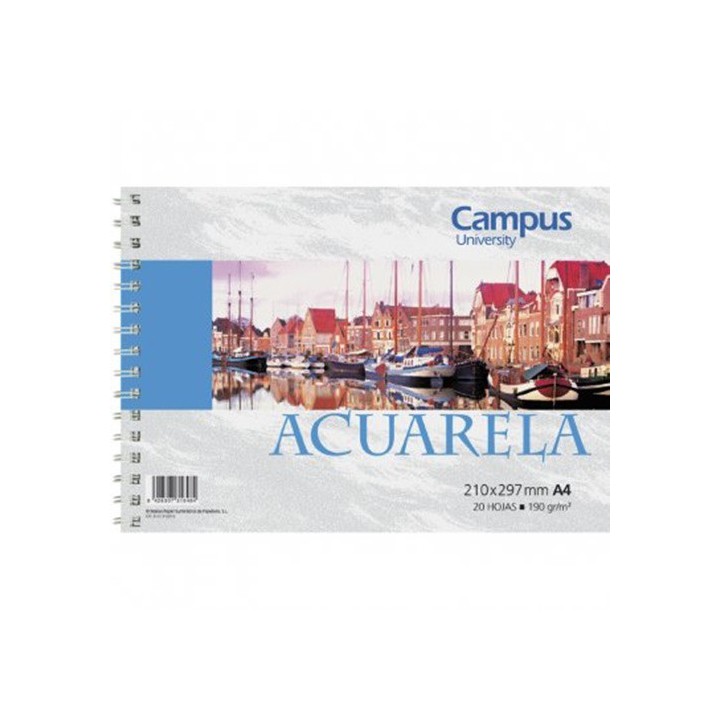 Bloc Acuarela Campus A4 20h 190g