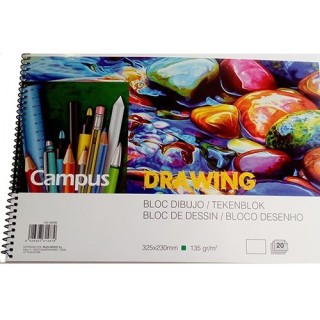 Bloc de Dibujo Campus con Recuadro A4 20h 135g