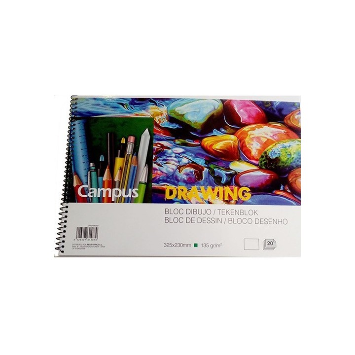 Bloc de Dibujo Campus Liso A4 20h 135g