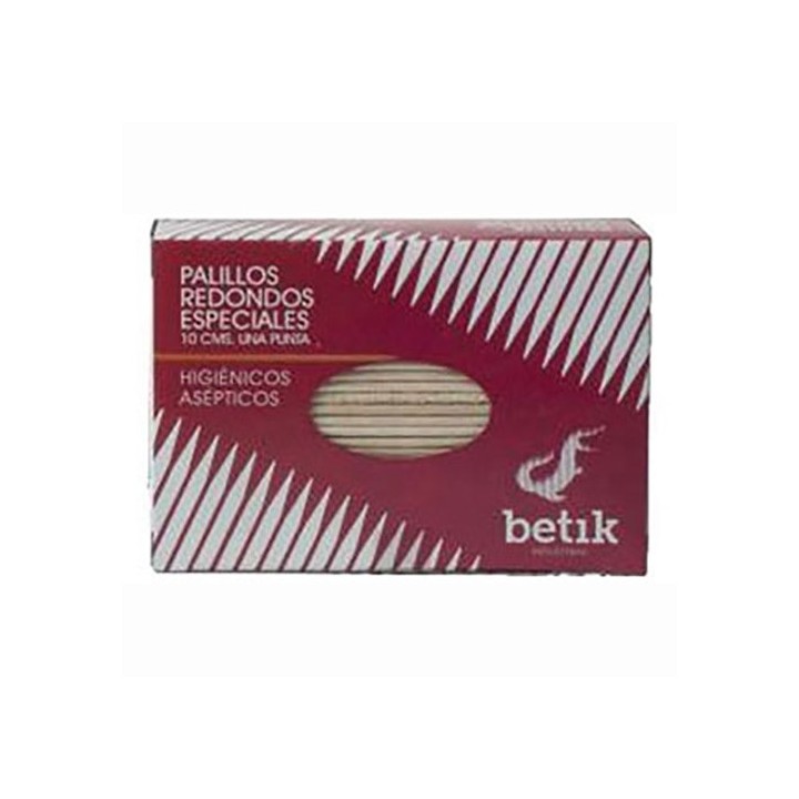 Palillos Redondos 10cm Una punta 500 un.