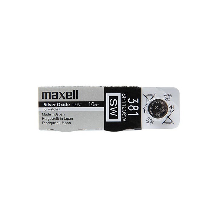 Pila Boton 381 Maxell Oxido Plata