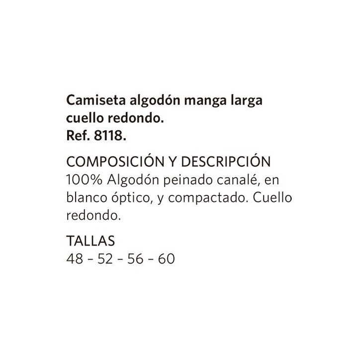 Camiseta Caballero M/L Cuello Redondo