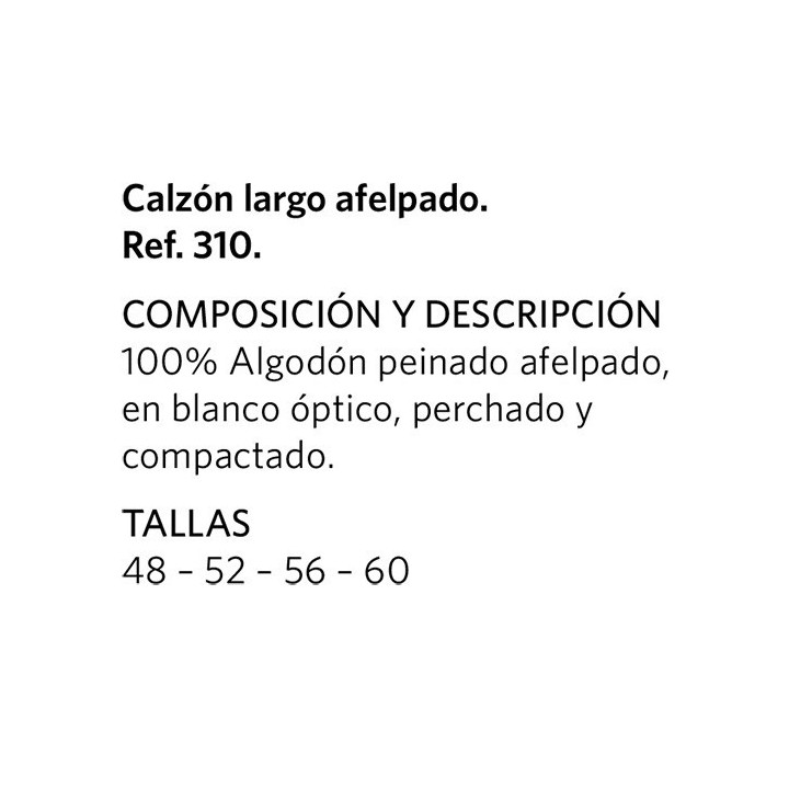 Calzon Largo Caballero Blanco