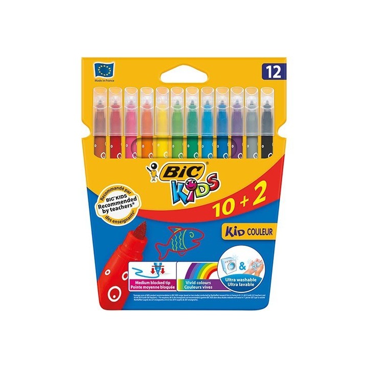 Rotuladores Kids 12 colores Bic