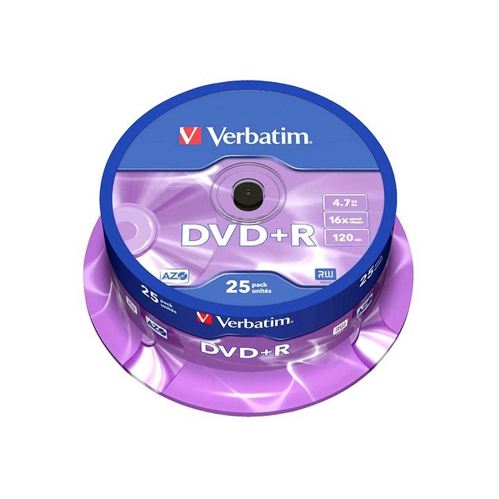 DVD R Vervatim tarrina de 25u.