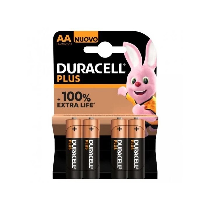 Pilas AA Duracell Extra Life 100%  Power Boost Pak 4u.