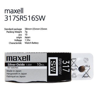 Pila Boton 317 Maxell Oxido Plata