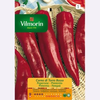 Semilla Pimiento Cuerno de Toro Rojo