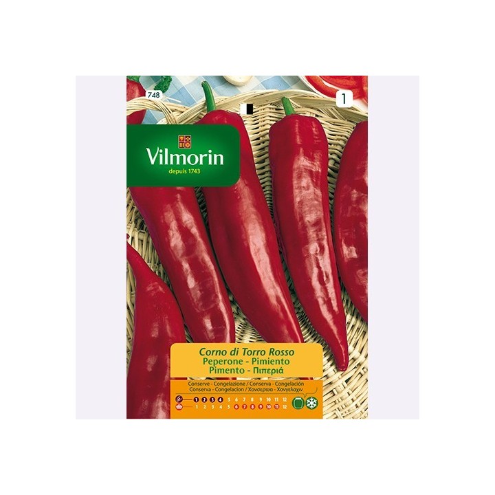 Semilla Pimiento Cuerno de Toro Rojo