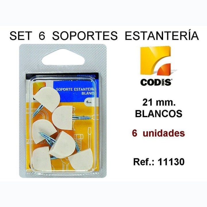 Soporte Estanteria 21mm 6u