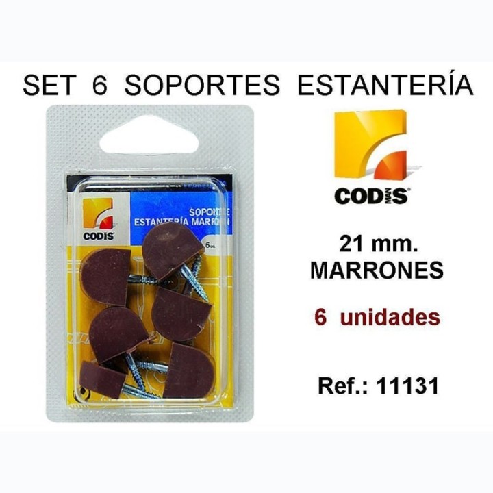 Soporte Estanteria 21mm 6u