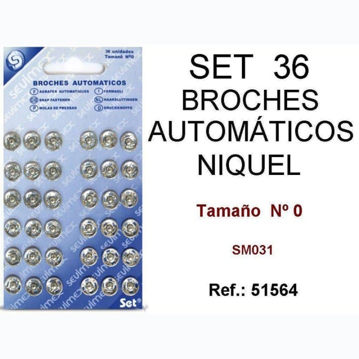 Broches Automaticos Nikel nA0 36u