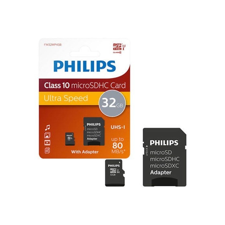 MiroSD Philips 32GB Class10 80MB/s