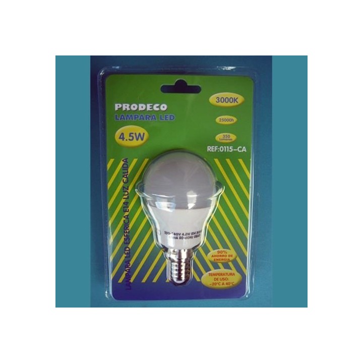 Bombilla Led Esferica 6W E14
