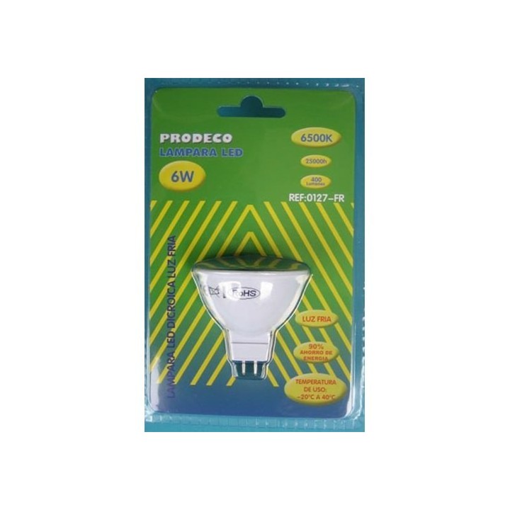 Bombilla Led Dicroica MR16 6W