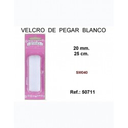 Velcro Blanco Pegar 20mmx25cm