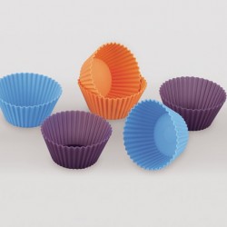 Moldes Madalenas  Silicona 6u. Moldes Madalenas  Silicona 6u.