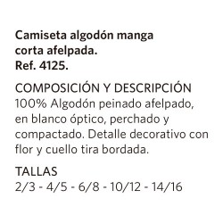 Camiseta Ni&ntildea Felpa M/C