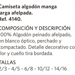 Camiseta Ni&ntildea Felpa M/L