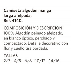 Camiseta Niña Felpa M/L Camiseta Niña Felpa M/L