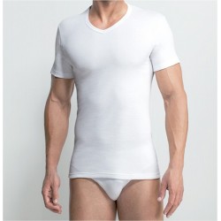 Camiseta Caballero Felpa M/C Cuello Pico