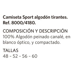 Camiseta Caballero Tirantes P.Ingles Camiseta Caballero Tirantes P.Ingles