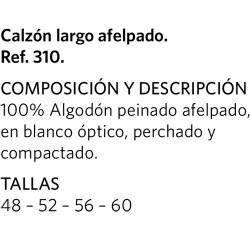 Calzon Largo Caballero Blanco Calzon Largo Caballero Blanco