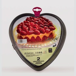 Molde desmontable corazon Ø23x6.5cm LifeStyle Molde desmontable corazon Ø23x6.5cm LifeStyle