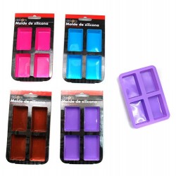 Molde Silicona Pastelitos 4u.