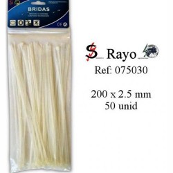 Bridas 2.5x200mm 50pzs Bridas 2.5x200mm 50pzs