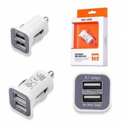 Cargador Mechero Coche Movil Universal Doble Salida 2.1A Cargador Mechero Coche Movil Universal Doble Salida 2.1A